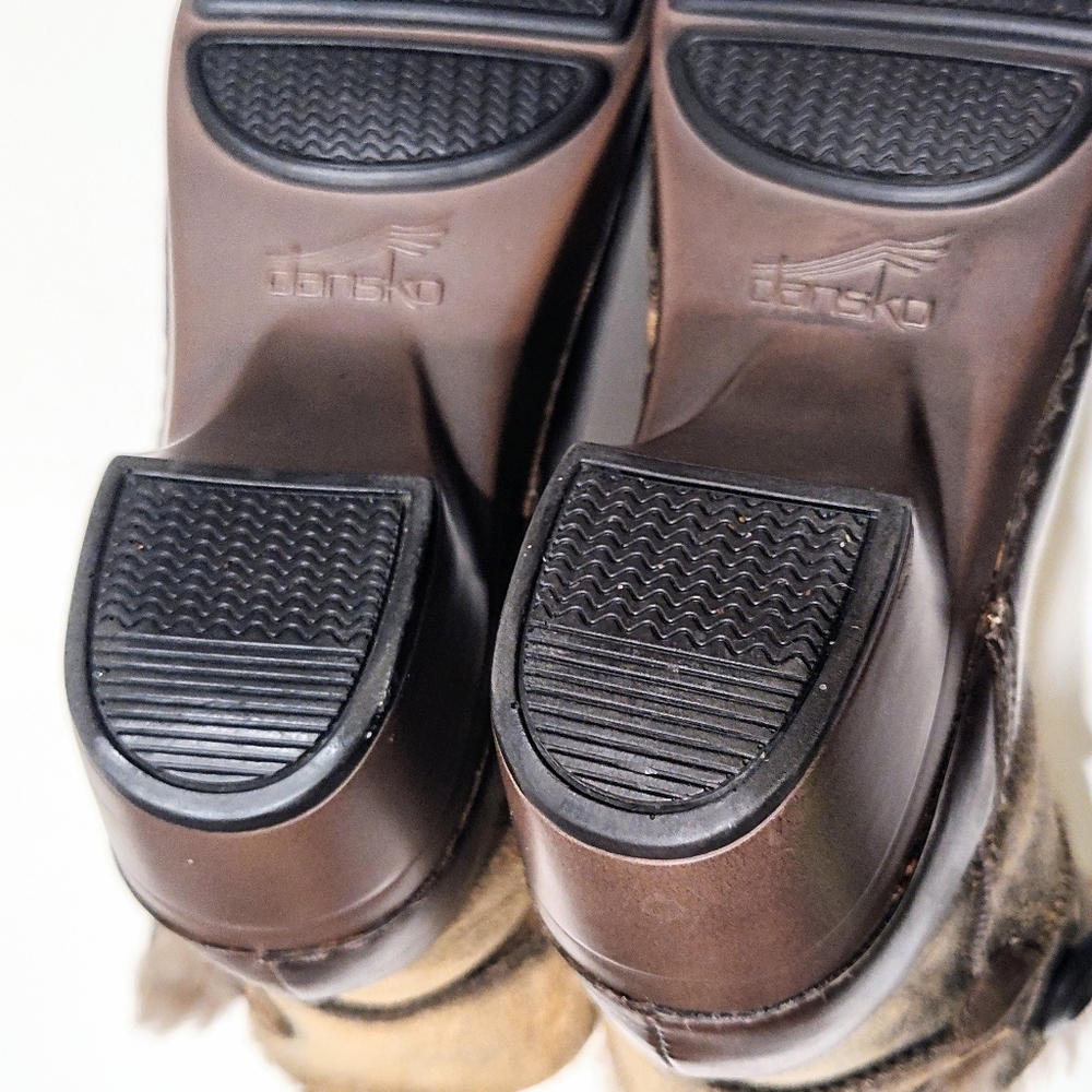 Dansko Stormy Leather Boots Clogs Shearling Lining Brown Women's EU 36 US 5.5-6 - Picture 10 of 11